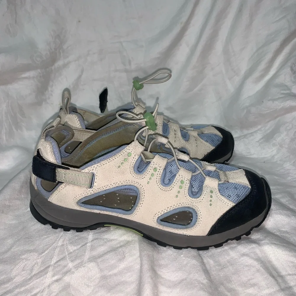Lands' End Athletic Shoes - White, Blue, Black size 8